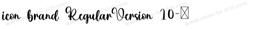 icon brand RegularVersion 10字体转换